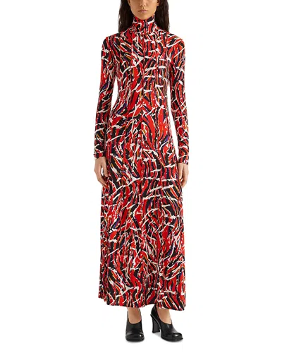 Proenza Schouler White Label Mabel Printed Jersey Maxi Dress In Red