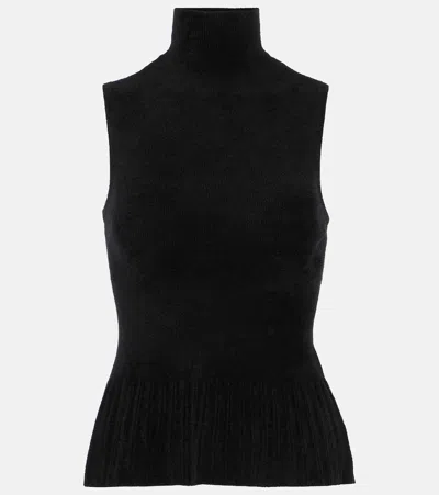 Proenza Schouler White Label Mackenzie Chenille Turtleneck Top In Black