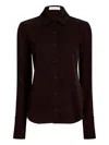 Proenza Schouler White Label Maddi Button-down Collared Shirt In Burgundy