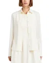 Proenza Schouler White Label Maddi Twill Shirt In Neutral