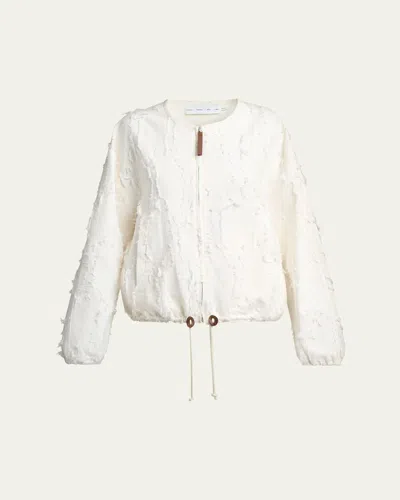 Proenza Schouler White Label Madigan Cotton-blend Jacquard Jacket In White