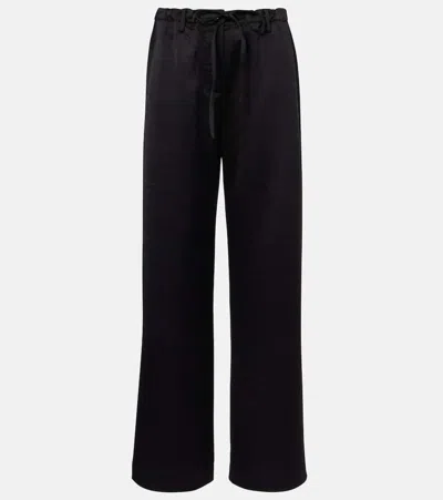 Proenza Schouler White Label Magnus Crêpe Wide-leg Pants In Black