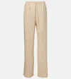Proenza Schouler White Label Magnus Linen-blend Straight Pants In Beige