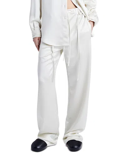 Proenza Schouler White Label Magnus Satin Wide Leg Pants In Enoki