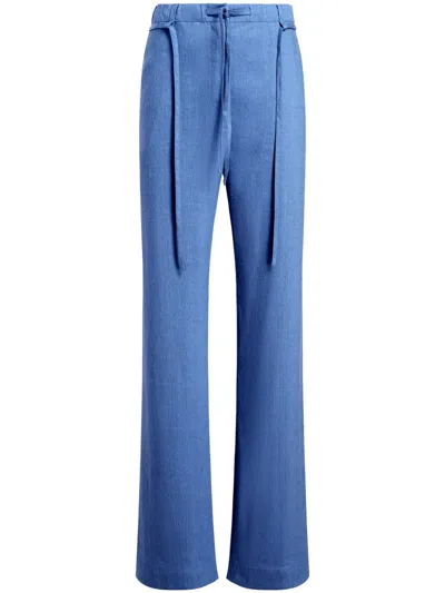 Proenza Schouler White Label Magnus Trousers In Blue