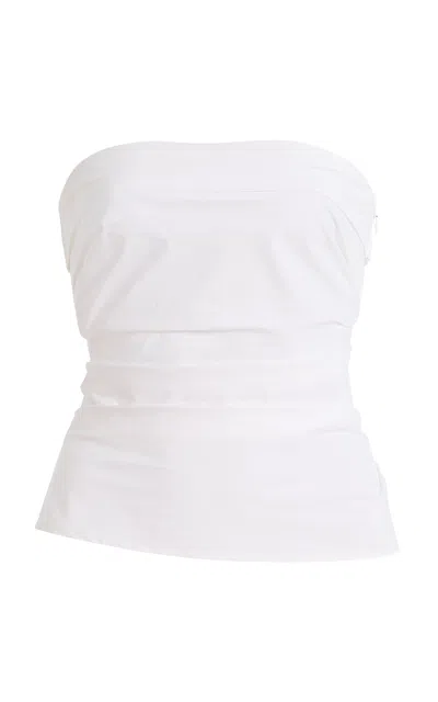 Proenza Schouler White Label Maisy Strapless Poplin Top