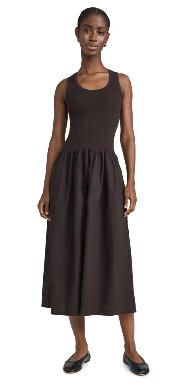 Proenza Schouler White Label Malia Dress In Peached Poplin Hickory