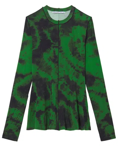 Proenza Schouler White Label Marble Jersey Shirt In Green