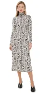 Proenza Schouler White Label Marion Printed Jersey Turtleneck Midi Dress In Alabaster Multi