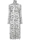 Proenza Schouler White Label Marion Midi Dress In White/black
