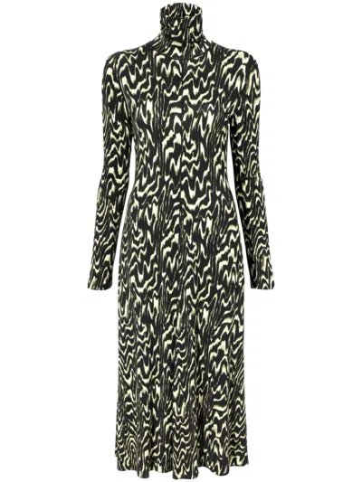 Proenza Schouler White Label Marion Midi Dress In Black