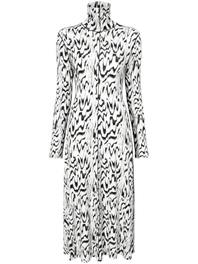 Proenza Schouler White Label Marion Midi Dress In White/black