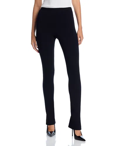 Proenza Schouler White Label Marisol Ribbed Knit Pants In Black