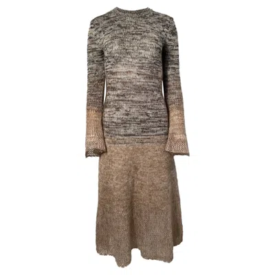 Proenza Schouler White Label Marl Knit Dress In Brown Wool