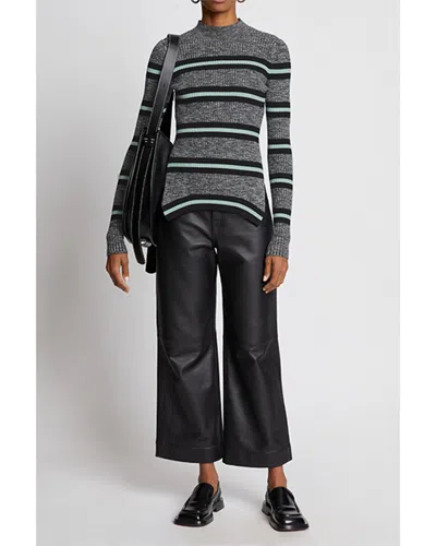 Proenza Schouler White Label Marled Stripe Sweater In Black
