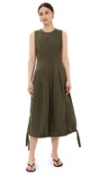 Proenza Schouler White Label Marley Dress In Dark Fern