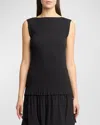 PROENZA SCHOULER WHITE LABEL MARTINE SLEEVELESS BUBBLE HEM MINI DRESS