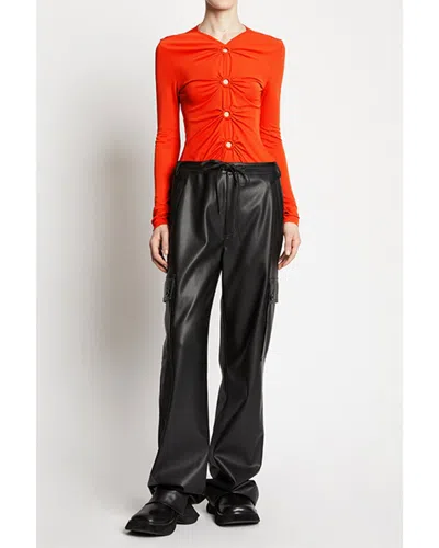 Proenza Schouler White Label Matte Crepe Ring Top In Red