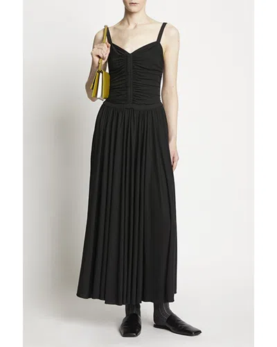 Proenza Schouler White Label Matte Crepe Strap Dress In Black