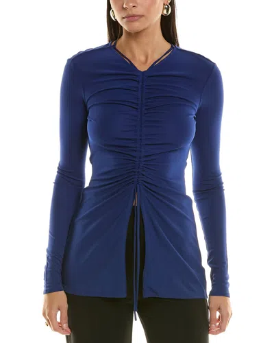Proenza Schouler White Label Matte Crepe Top In Blue