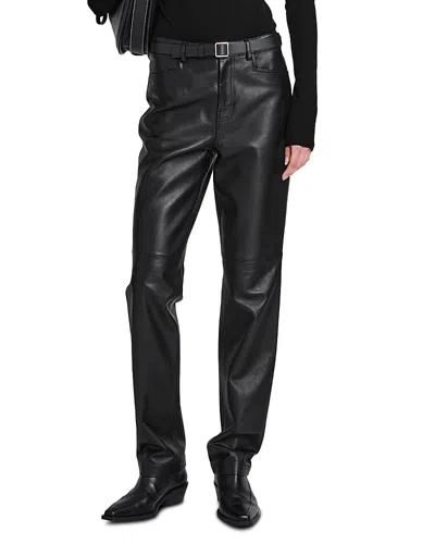 Proenza Schouler White Label Maxine Lightweight Leather Pants In Black