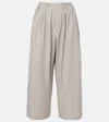 Proenza Schouler White Label Meadow Checked Cotton Wide-leg Pants In Gray