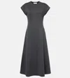Proenza Schouler White Label Melanie Cotton-blend Midi Dress In Grey
