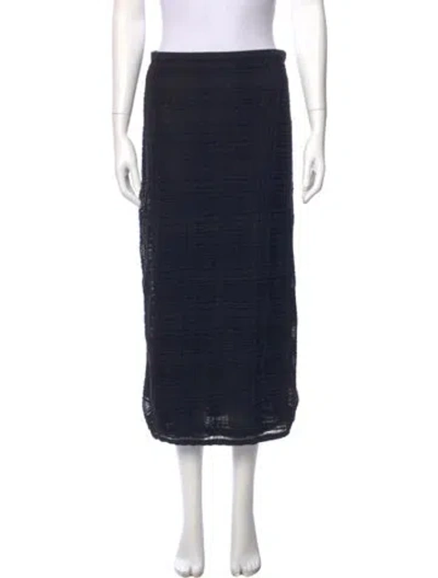 Pre-owned Proenza Schouler White Label Midi Length Skirt In Black