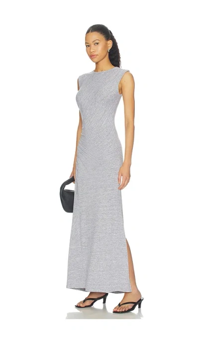 Proenza Schouler White Label Mimi Ruched Crepe-jersey Maxi Dress In Gray