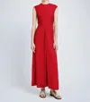 Proenza Schouler White Label Miranda Dress In Twisted Rib Dark Poppy In Multi