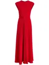 Proenza Schouler White Label Miranda Dress In Twisted Rib Dark Poppy In Red