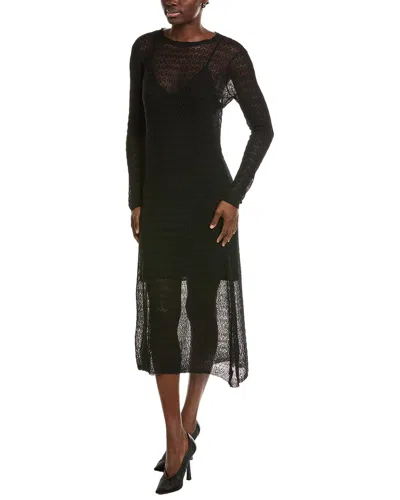 Proenza Schouler White Label Miriam Linen-blend Dress In Black