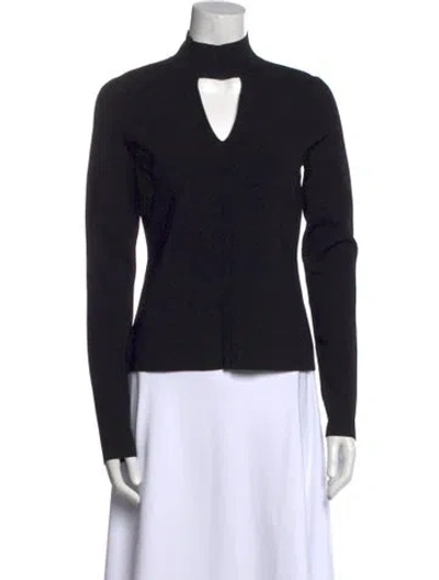 Pre-owned Proenza Schouler White Label Mock Neck Sweater In Black