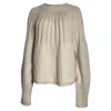 Proenza Schouler White Label Mock Neck Sweater In Cream Wool In White