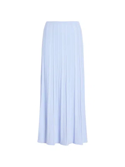 Proenza Schouler White Label Morena Textured Knit Maxi Skirt In Blue