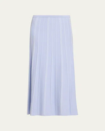 Proenza Schouler White Label Morena Textured Knit Midi Skirt In Blue