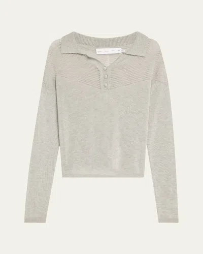 Proenza Schouler White Label Nell Lightweight Cashmere Polo Sweater In Neutral