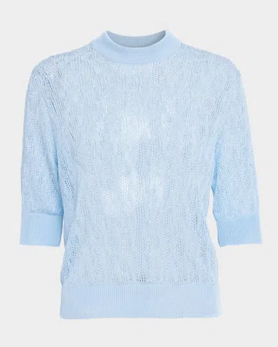 Proenza Schouler White Label Nicola Knit Sweater In Blue