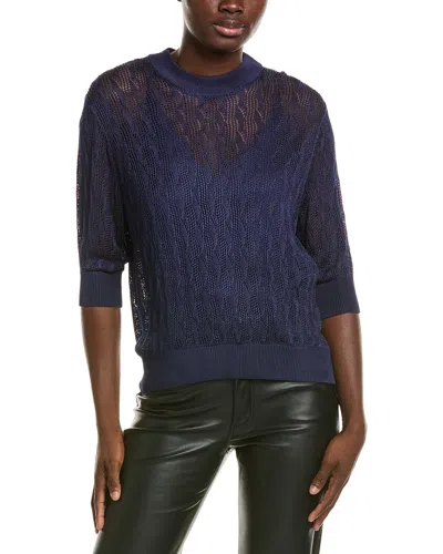 Proenza Schouler White Label Nicola Knit Sweater In Navy