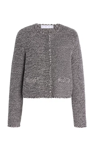 Proenza Schouler White Label Nidia Macrame Jacket In Cotton In Gray