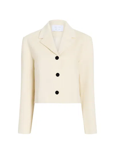 Proenza Schouler White Label Nima Corduroy Cropped Jacket In Neutral