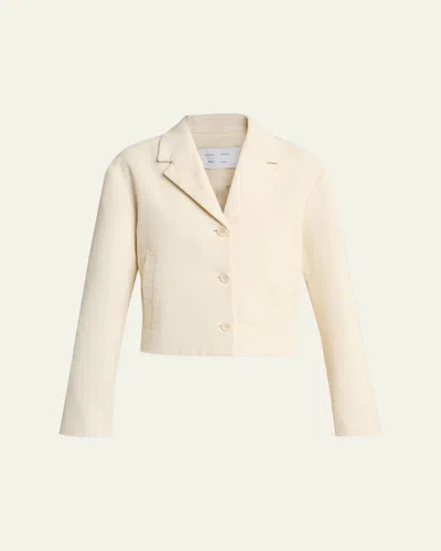 Proenza Schouler White Label Nima Cropped Corduroy Jacket In Neutral