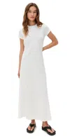 Proenza Schouler White Label Noelle Gathered Cotton-blend Jersey Midi Dress In White