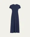 Proenza Schouler White Label Noelle Dress In Jersey Dark Ink In Blue