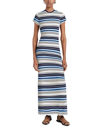 Proenza Schouler White Label Noelle Striped Jersey Maxi Dress In Blue
