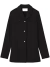 Proenza Schouler White Label Notched-lapels Button-down Blazer In Black