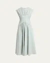 Proenza Schouler White Label Nyssa Tech-cotton Dress In Green