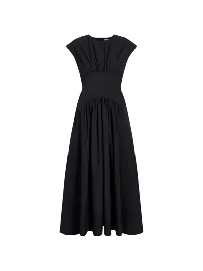 Proenza Schouler White Label Nyssa Gathered-detail Maxi Dress In Black