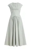 Proenza Schouler White Label Nyssa Tech-cotton Dress In Green