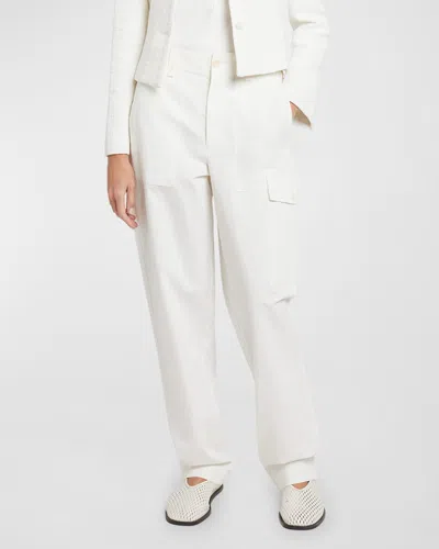 Proenza Schouler White Label Octavia Cotton-linen Pants In Off White